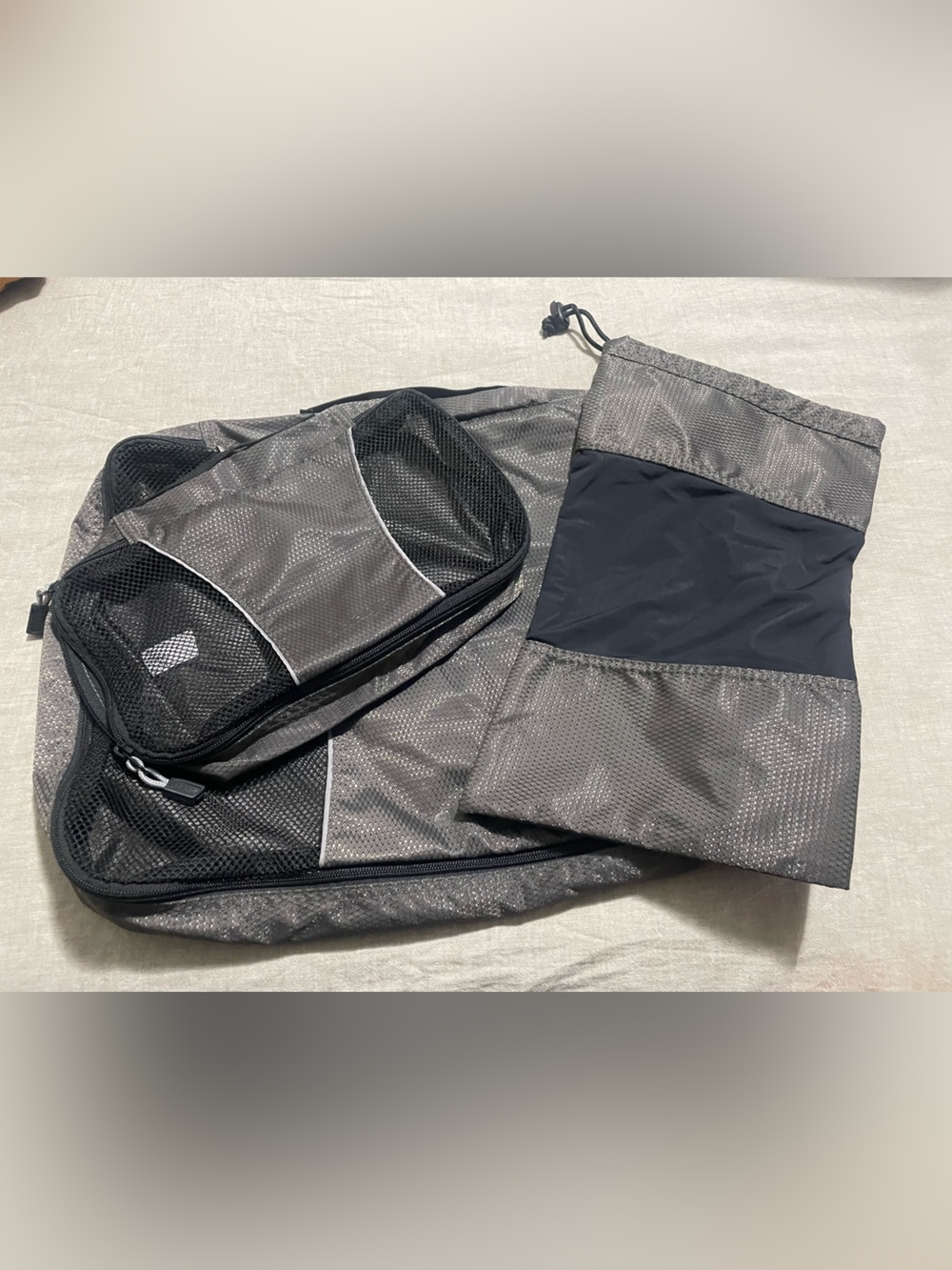 Ebags Men's Black and Gray Travel Packing Cubes Set - Lightweight Organizer